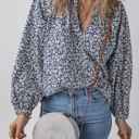  Amelie Notched Puff Sleeve Blouse