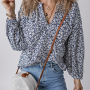  Amelie Notched Puff Sleeve Blouse