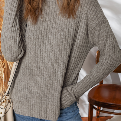 Amira High Knitted Pullover Top