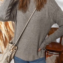  Amira High Knitted Pullover Top