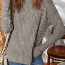Gray Morn Small Amira High Knitted Pullover Top