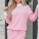  Amira Mock Sweatshirt and Shorts Set