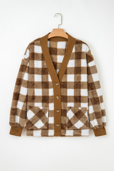 Amora Sherpa Loose Knit Cardigan