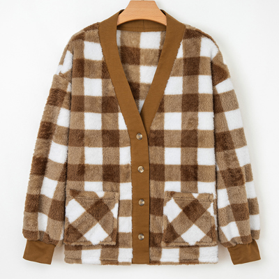 Amora Sherpa Loose Knit Cardigan