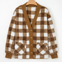  Amora Sherpa Loose Knit Cardigan