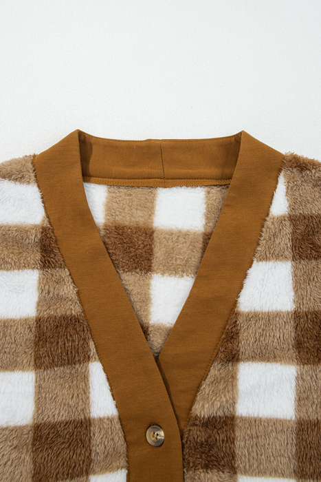 Amora Sherpa Loose Knit Cardigan