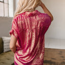  Amoura Metallic Sheen Buttoned Top