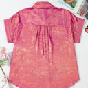 Amoura Metallic Sheen Buttoned Top