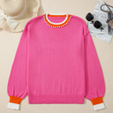 Sachet Pink Medium Anahi Drop Shoulder Knit Sweater