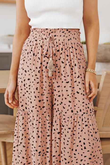 Analia Leg Dalmatian Palazzo Pants