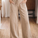 Smoke Gray Small Anastasia Wide Leg Western Pants
