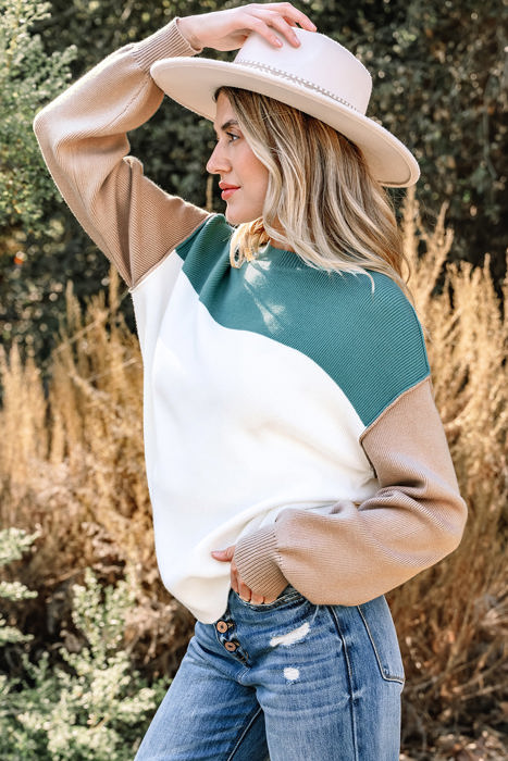 Anava Ribbed Knit Baggy Sweater