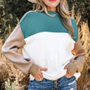 Green Small Anava Ribbed Knit Baggy Sweater