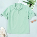  Anaya Collar Short Sleeve PLUS Blouse