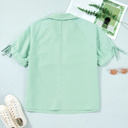 Anaya Collar Short Sleeve PLUS Blouse