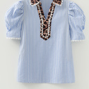  Andie Sleeve Patchwork Collar Blouse