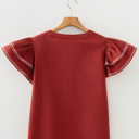  Andie Trim Flutter Sleeve Blouse