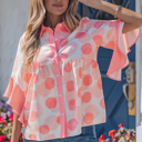  Angelica Short Sleeve Babydoll Shirt