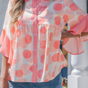  Angelica Short Sleeve Babydoll Shirt