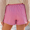  Angelina Elastic Waist Casual Shorts