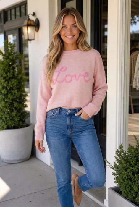Angelinna Graphic Baggy Sweater
