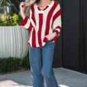  Anika Colorblock Bracelet Sleeve Sweater