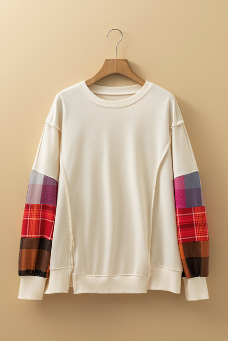 Anika Seam Patchwork top Long Sleeve Top