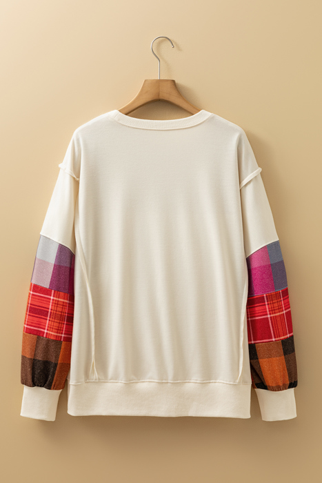 Anika Seam Patchwork top Long Sleeve Top