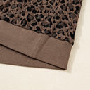  Annie Ribbed Trim Leopard Top