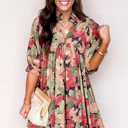  Annika Half Sleeve Mini Dress