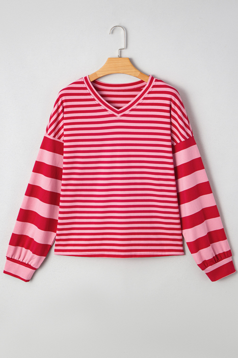 Annika Shoulder Patchwork Sleeve Pullover