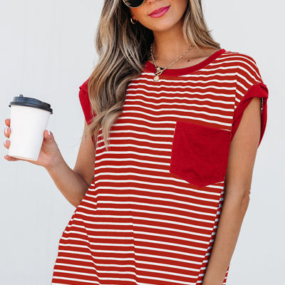 Annika Stripe Round Neck Tank Top