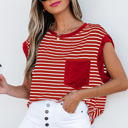  Annika Stripe Round Neck Tank Top