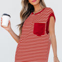  Annika Stripe Round Neck Tank Top