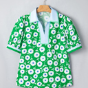  Antonella Collar Short Sleeve Blouse