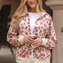 Rose Small Anya Zip Up Hooded Sweatshirt