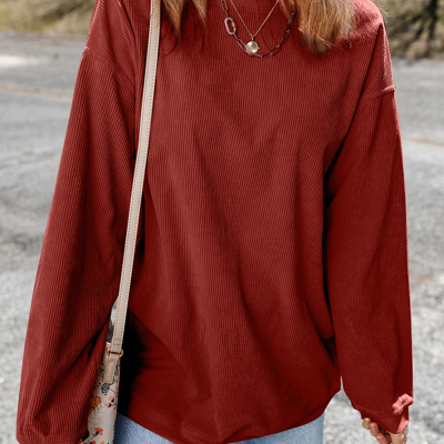 Araceli Ribbed Corduroy Oversized Sweatshirt