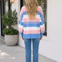  Areli Stripe Side Oversized Long Sleeve Top