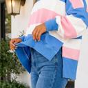  Areli Stripe Side Oversized Long Sleeve Top