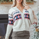  Aria Stripe Geometric Up Sweater