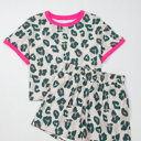  Arleth Print Contrast Trim Top