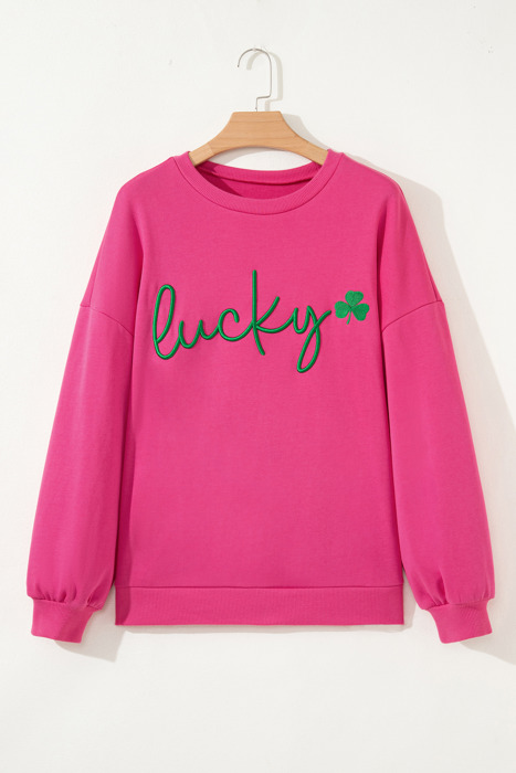 Armani Clover Embroidered Loose Pullover
