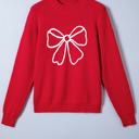 Fiery Red XL Arya Embroidered Graphic Ribbed Sweater