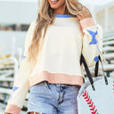  Ashaora Exposed Seam Oversized Sweatshirt