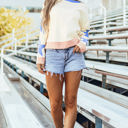  Ashaora Exposed Seam Oversized Sweatshirt