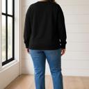  Ashlei Solid Placket PLUS Sweatshirt