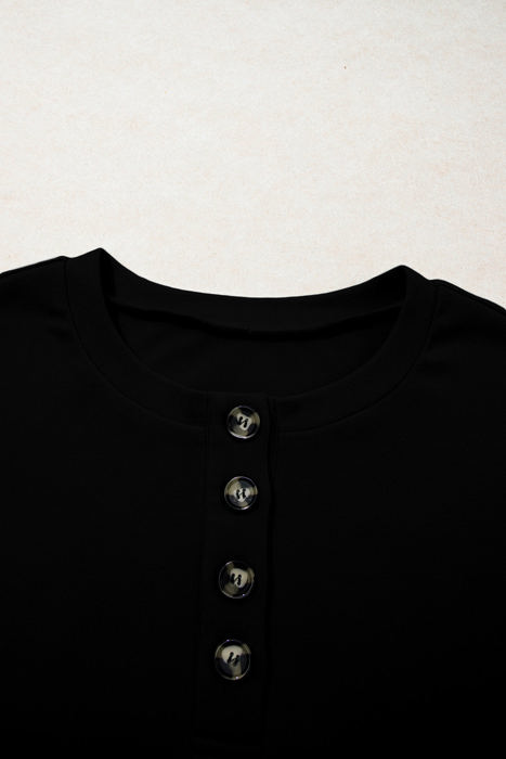 Ashlei Solid Placket PLUS Sweatshirt