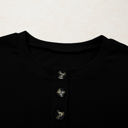  Ashlei Solid Placket PLUS Sweatshirt
