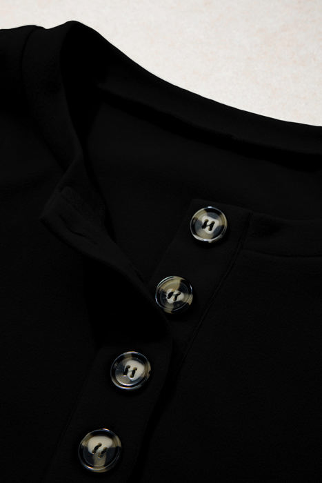 Ashlei Solid Placket PLUS Sweatshirt