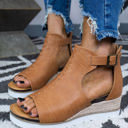  Ashley Buckle Strap Platform Sandals